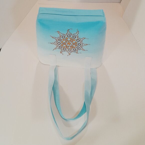 Handmade - Ombre Light Blue Tote Bag - Picture 4 of 6